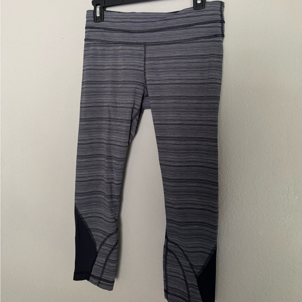 Lululemon Athletica Gray Striped Leggings